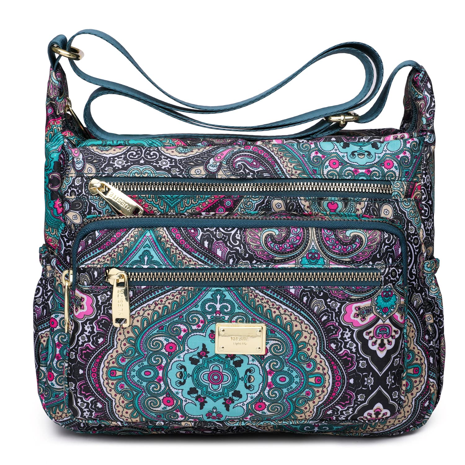 PALAY Women Crossbody Bag Fashion Nylon Print Satchel Travel Bag Multi Layer Shoulder Bag Crossbody Bag Casual Day Bag Satchel Handbag (10.2x3.9x8.2 inch) PALAY Women Crossbody Bag Fashion Nylon Print Satchel Travel Bag Multi Layer Shoulder Bag Crossbody Bag Casual Day Bag Satchel Handbag (10.2x3.9x8.2 inch)